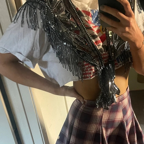 Vintage y2k operation enduring freedom military t shirt cropped Sz Extra large - Picture 6 of 11